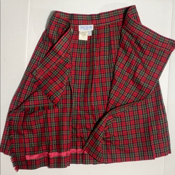 Vintage Pleated Plaid Wrap Around Skirt - Picture 12 of 12